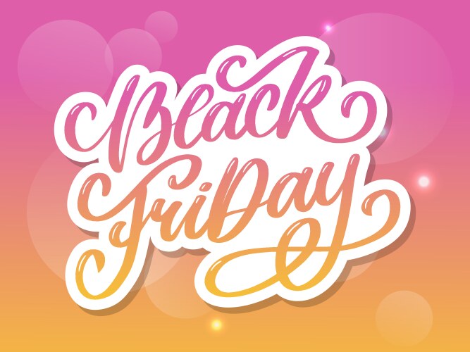 black friday calligraphic designs retro style vector image