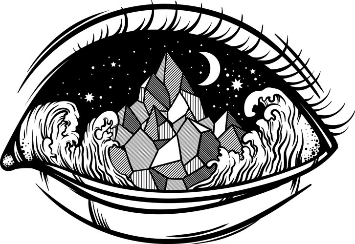 Landscape Eye Artwork Vector Image
