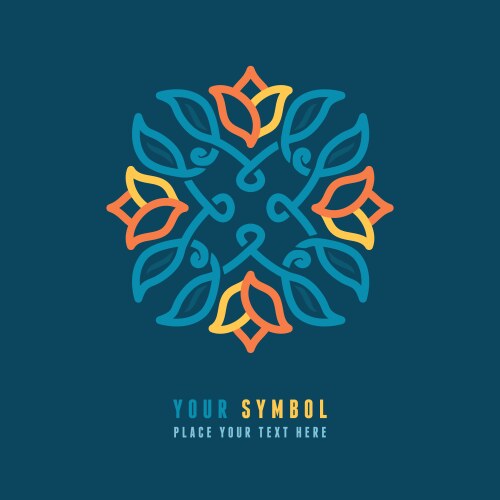 Abstract luxury logo design template in trendy Vector Image