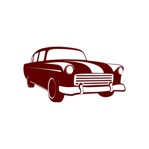 classic car logo template vector image