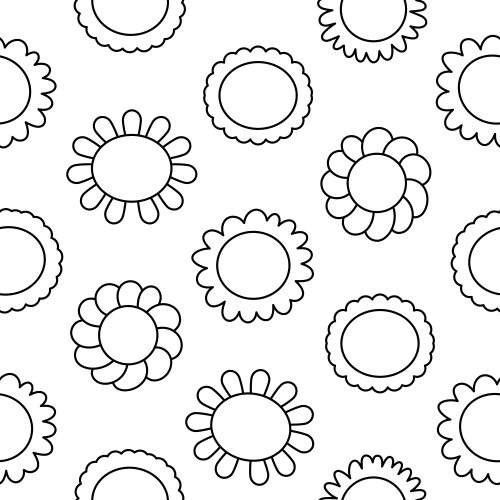 Bud flower plant coloring page Royalty Free Vector Image