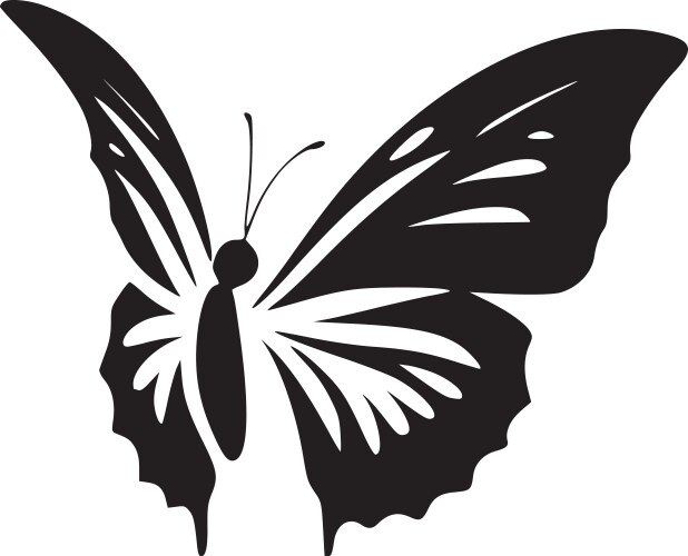 Butterfly - minimalist and simple silhouette Vector Image