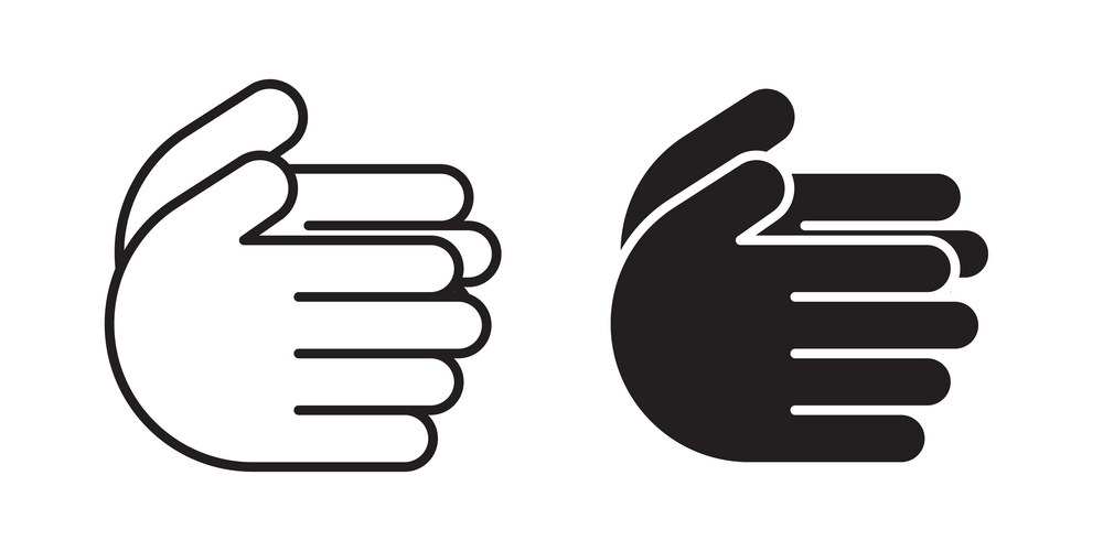 No applaud signs forbidden hand clapping icons – Royalty-Free Vector ...