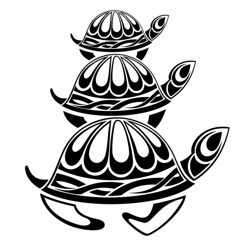 Maori style turtle tattoo Royalty Free Vector Image