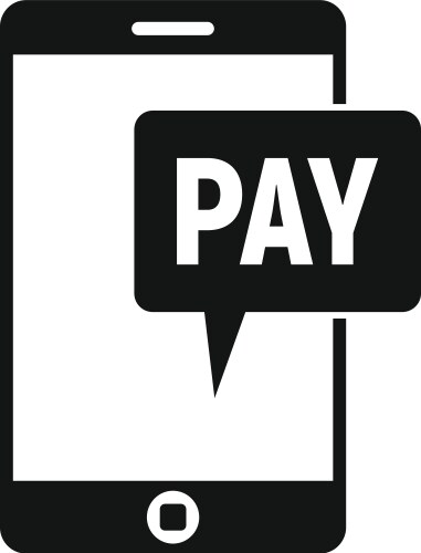 Payment gateway icon black sign Royalty Free Vector Image