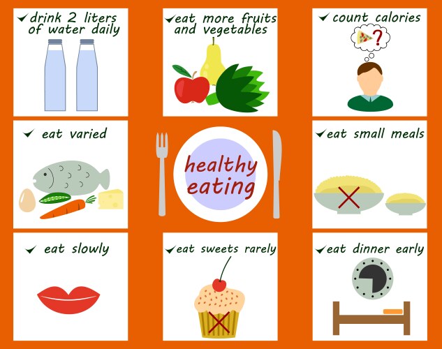 healthy eating vector image