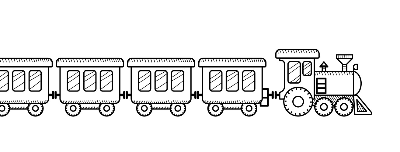 train coloring book for kids black and white vector image vector image