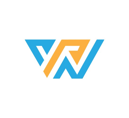 Letter wp initial logo design template Royalty Free Vector
