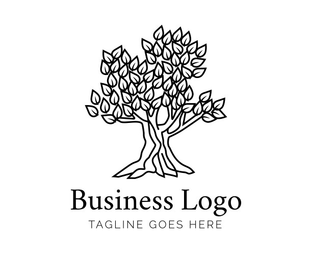 Old olive tree logo Royalty Free Vector Image - VectorStock