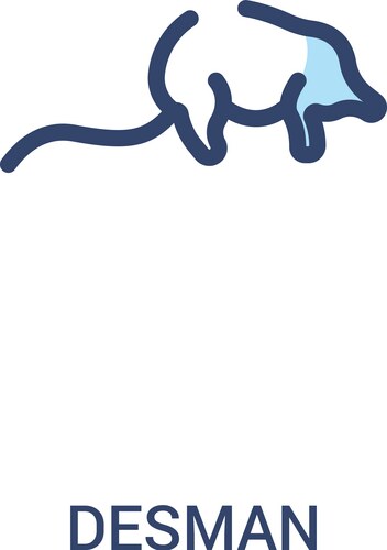 Desman concept 2 colored icon simple line element Vector Image