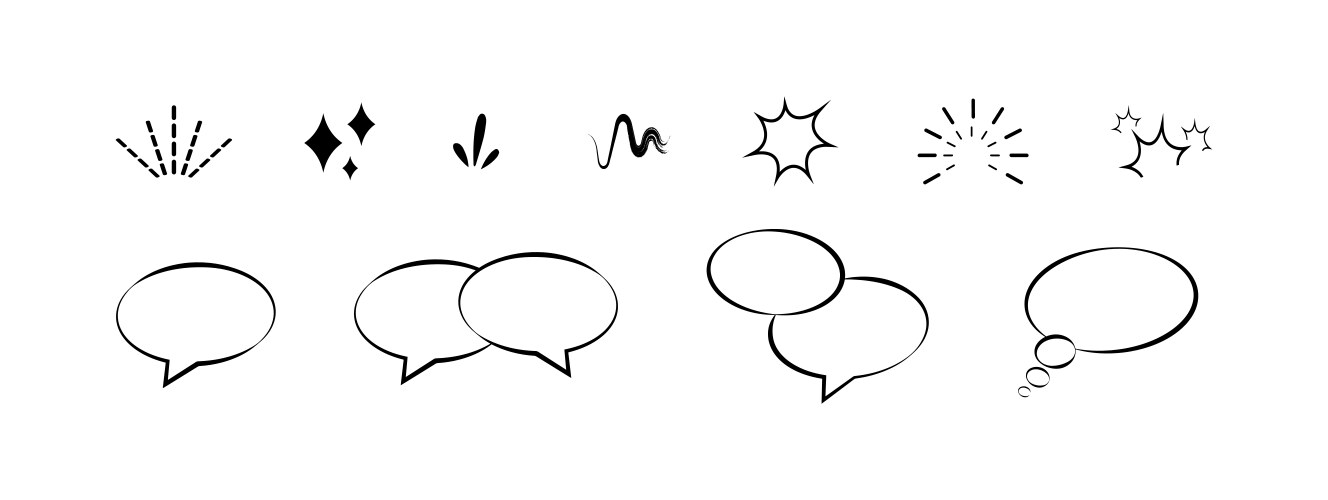 Speech bubble icons on white background Royalty Free Vector