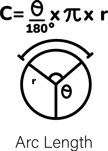 Chord Length Royalty Free Vector Image Vectorstock