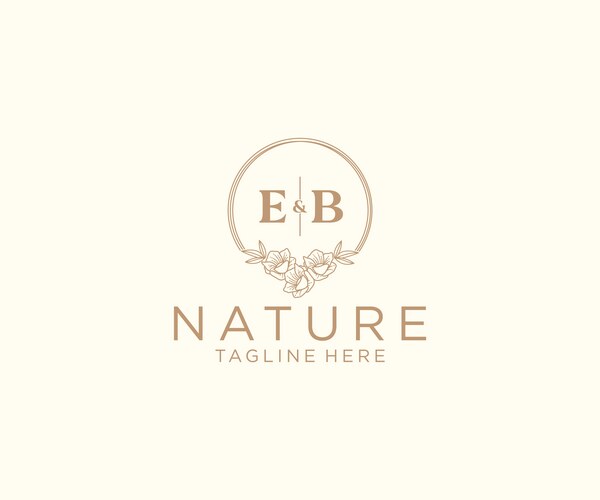Initial letters floral frames botanical – Royalty-Free Vector | VectorStock
