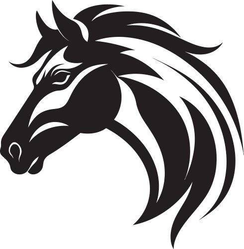 Stylized Horse Head Icon Vector Image
