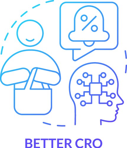 Define Audience And Segment Blue Gradient Concept Vector Image