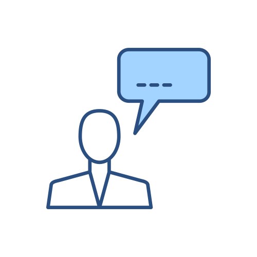 man talking related icon vector image