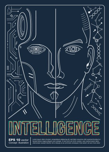 Ai vs human Royalty Free Vector Image - VectorStock