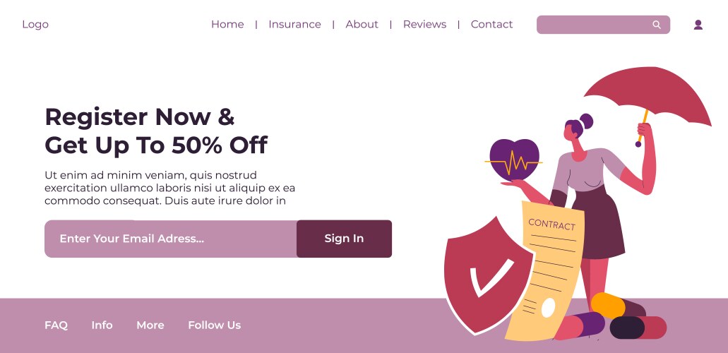 Insurance company agent infographics design Vector Image