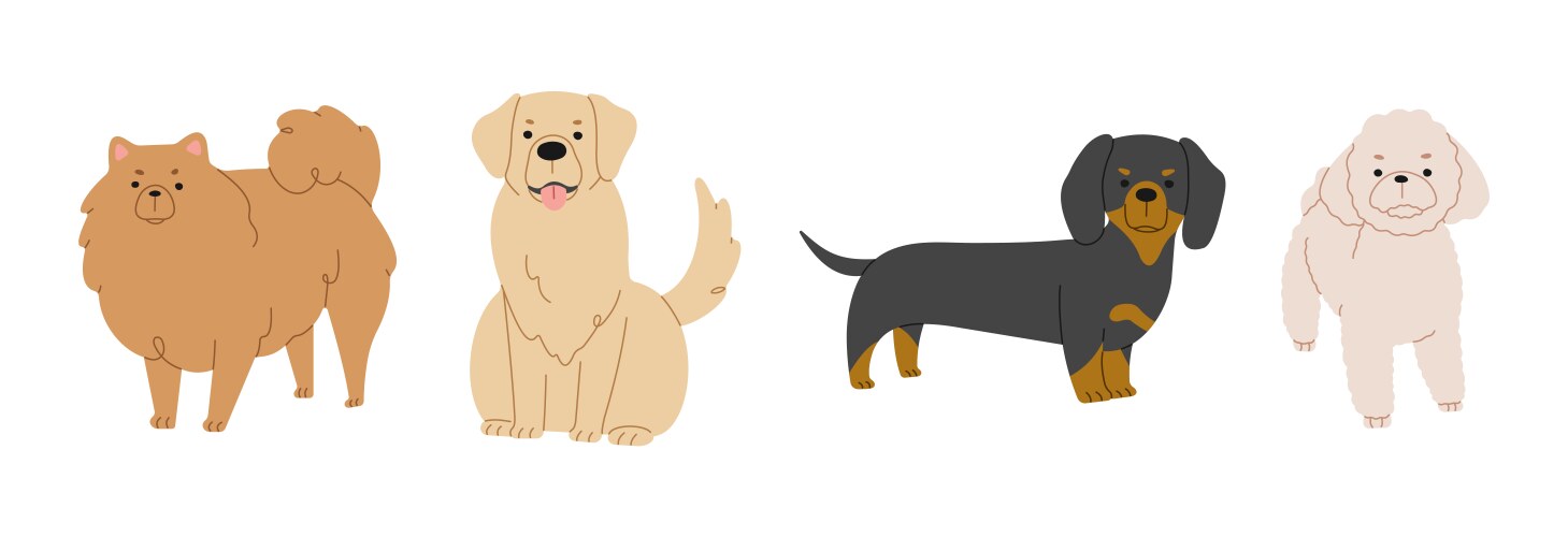 Dogs collection 2 Royalty Free Vector Image - VectorStock