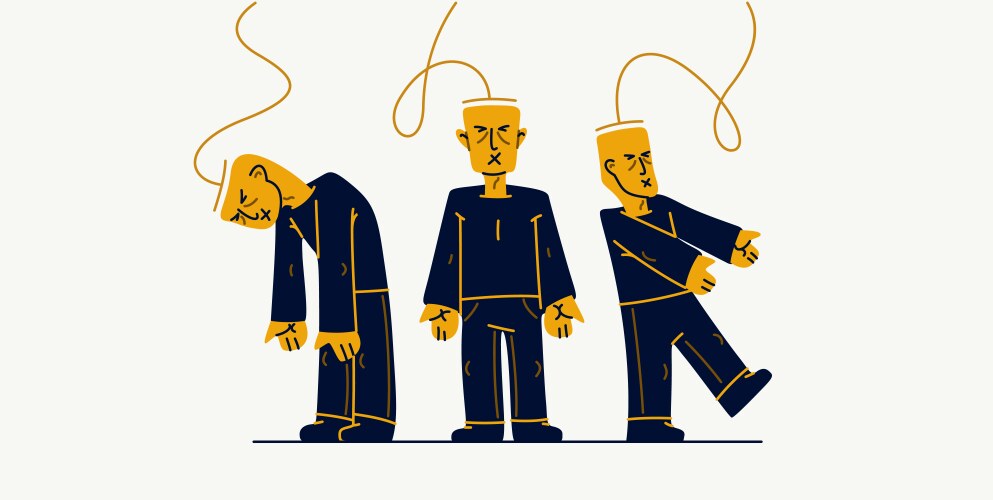 Social zombies concept matrix and mind control Vector Image