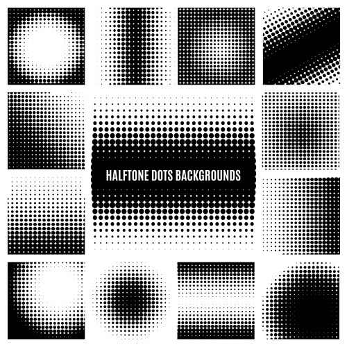 Halftone gradient dots graphic digital Royalty Free Vector
