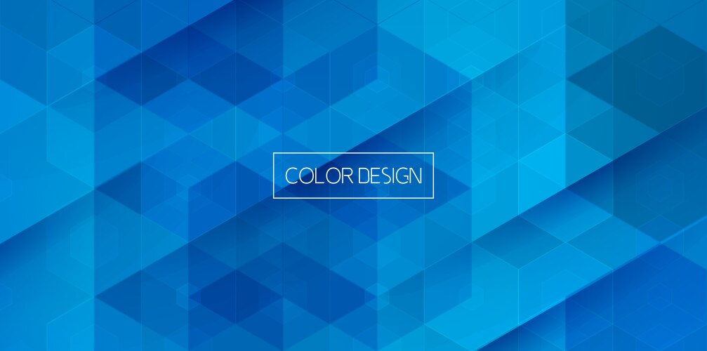 Abstract blue square shape overlay background Vector Image