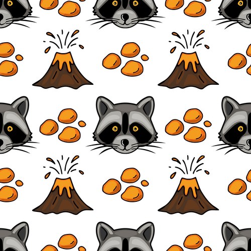 Volcano Pattern Erupting Vector Images (over 350)