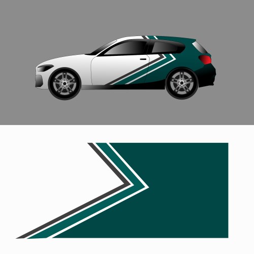 Suv car wrap livery decal design Vector Image