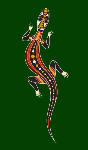 llizard aboriginal art style vector