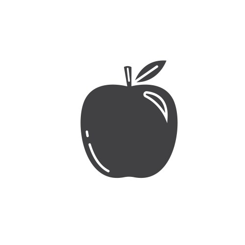 Apple icon line element design template Royalty Free Vector