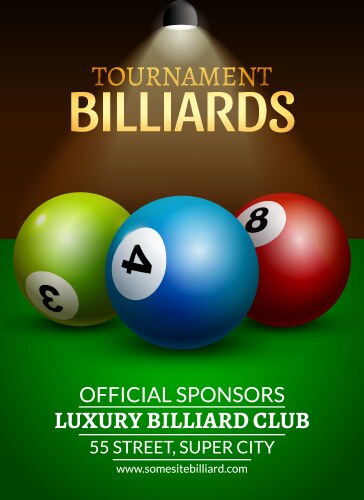 Billiards Poster Vector Images (over 1,600)