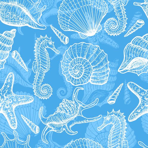 Sea hand drawn Royalty Free Vector Image - VectorStock