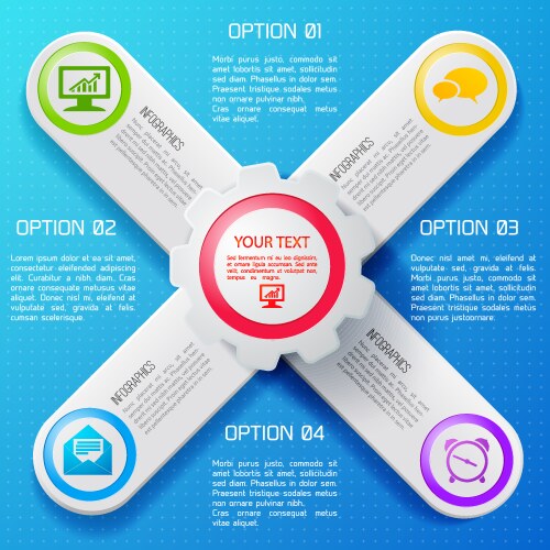 Advanced digital abilities circle infographic Vector Image