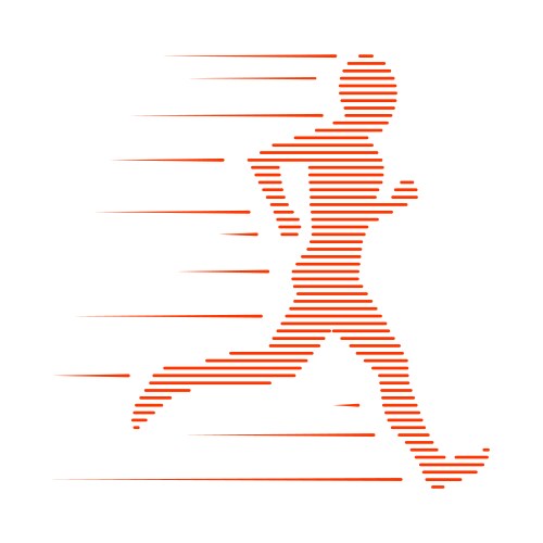 Running man icon silhouette sprinter male Vector Image