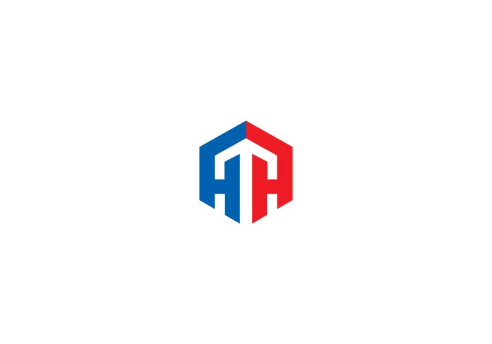 Circle arrow polygon colored logo Royalty Free Vector Image