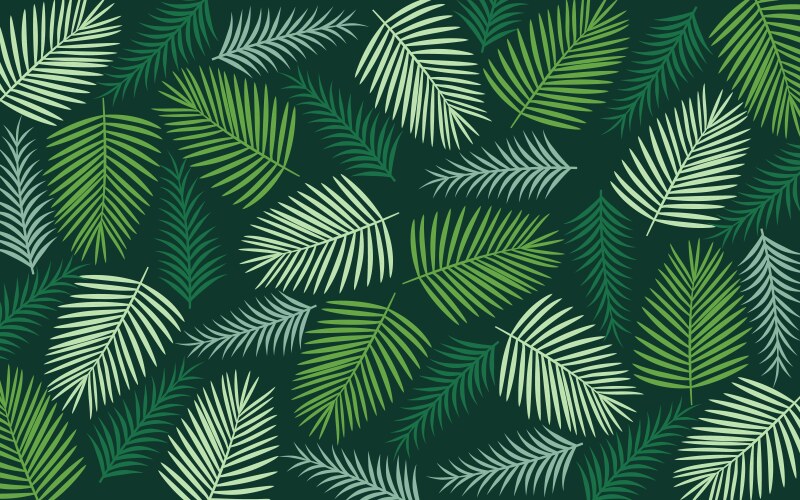 Summer tropical palm tree leaves seamless pattern Vector Image