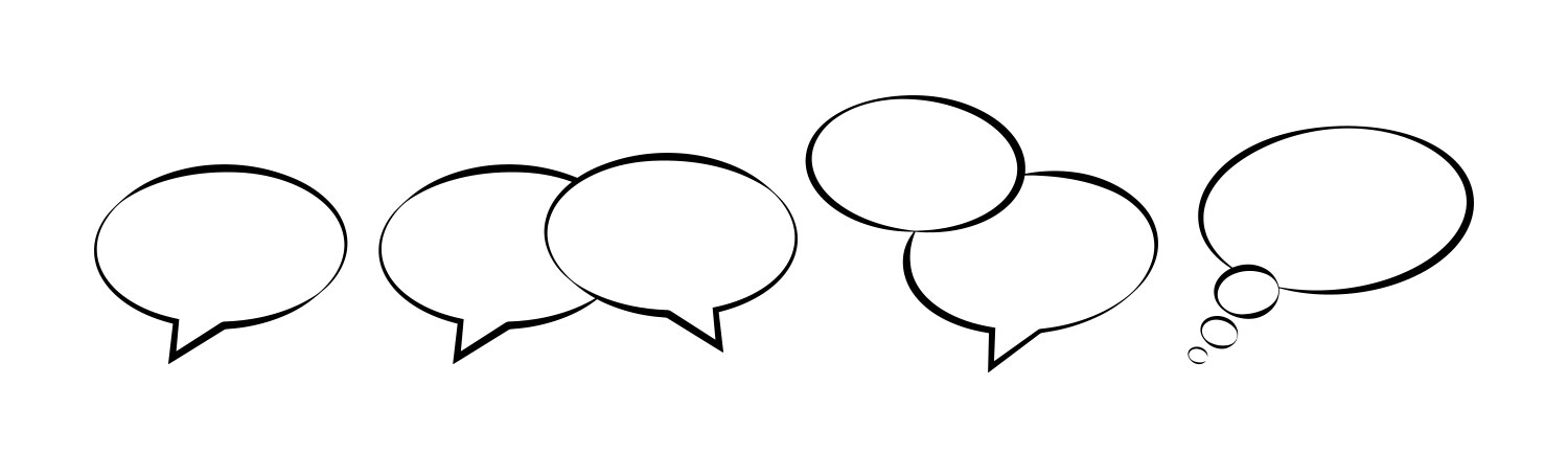Speech bubble icons on white background Royalty Free Vector