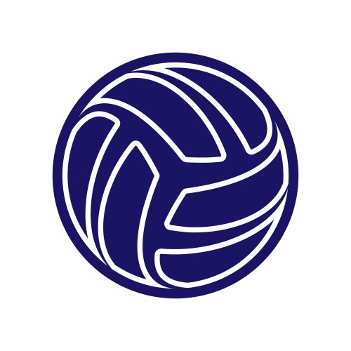 Abstract Blue Volleyball Symbol Vector Image
