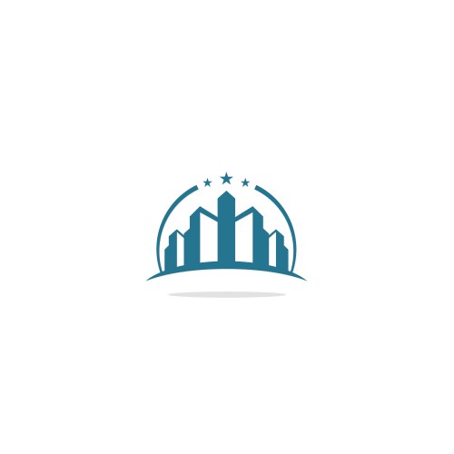 Modern building company logo Royalty Free Vector Image