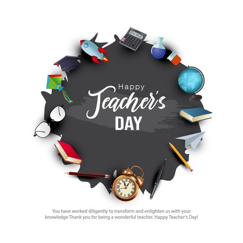 International teachers day abstract design Vector Image