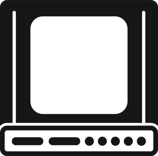 Old computer monitor showing blank screen vector image