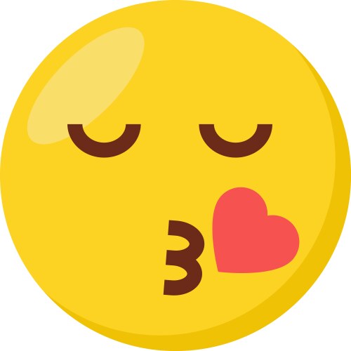 Blowing kiss face Vector Image