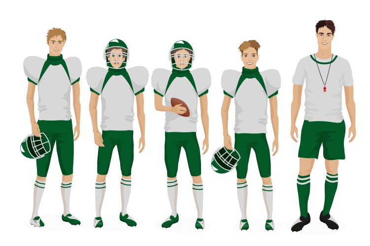 American Football Team - Youth Players Vector Image