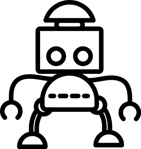 Ai technology robot cute – Royalty-Free Vector | VectorStock