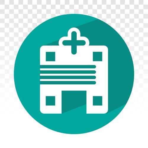 Hospital building or emergency room flat icon vector image