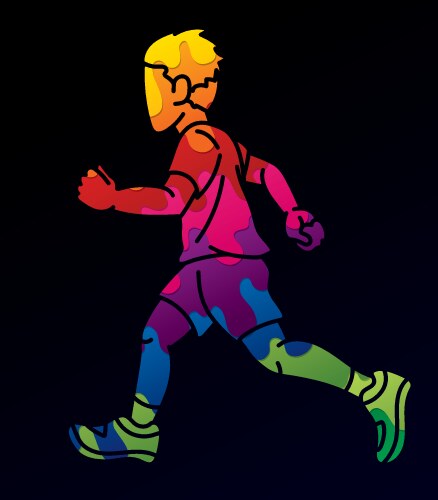 Athlete runner a man prepare start running action Vector Image
