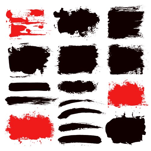 Paint brush marker highlighter strokes Royalty Free Vector