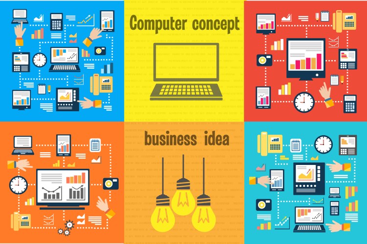 Computer for digital computation vector image