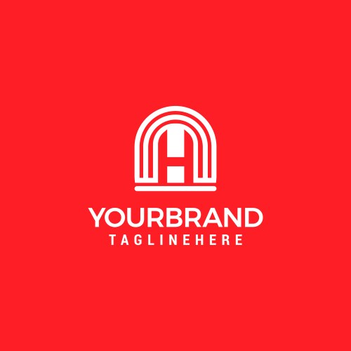 Hn nh alphabet letters logo monogram design Vector Image