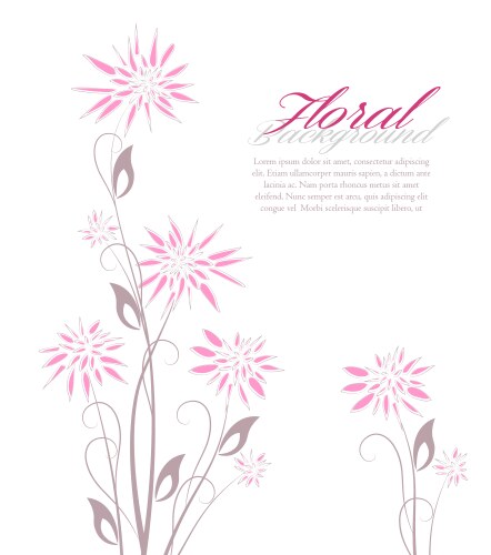 Pink floral background Royalty Free Vector Image